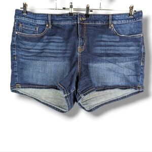 Torrid Denim Jean Shorts 26 4.5" Short Dark Wash Blue Stretch
